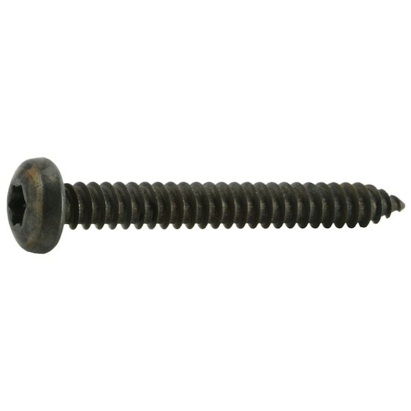 Midwest Fastener Sheet Metal Screw, #14 x 2 in, Black Steel Pan Head Torx Drive, 8 PK 36912 - main